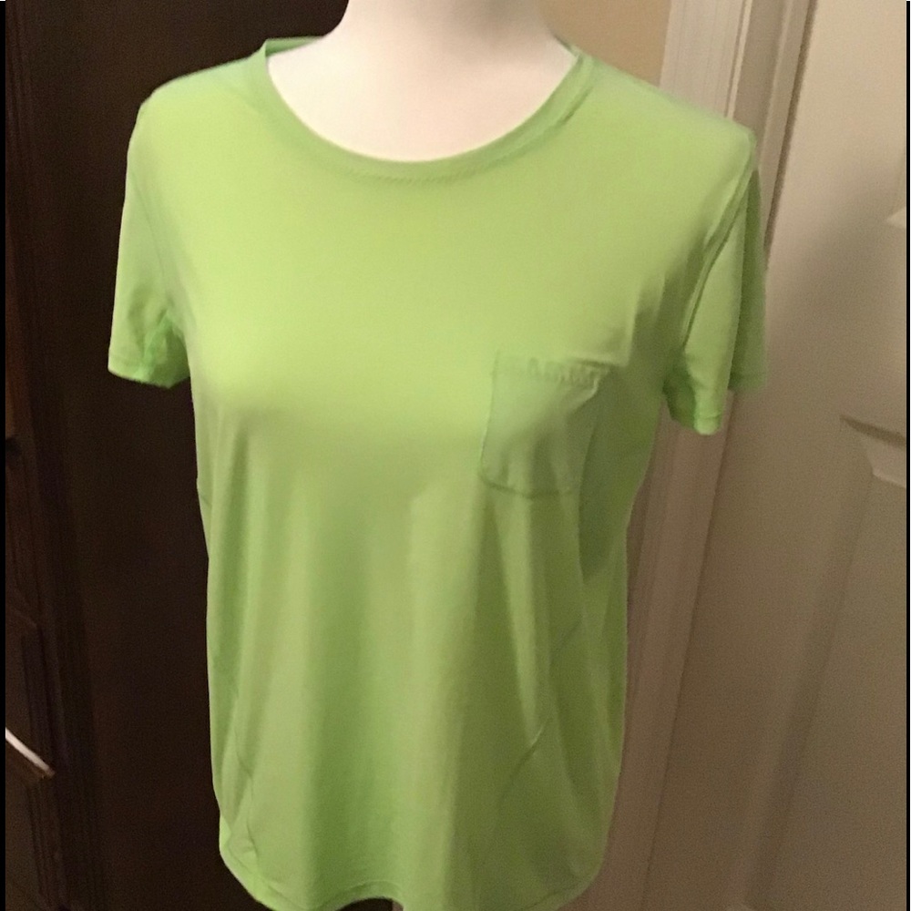 Lululemon short sleeve knit athletic top.